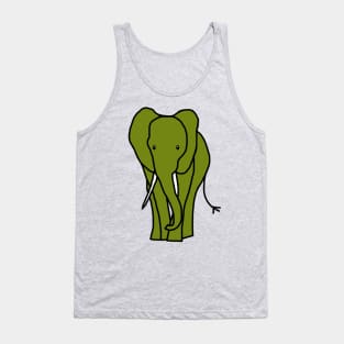 Green Elephant Tank Top